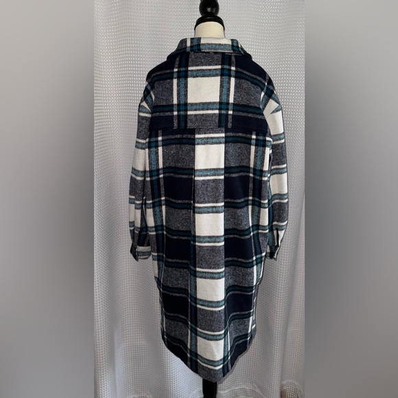 ME JANE women’s long fall plaid‎ Coat size Large - Picture 10 of 12